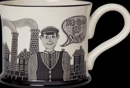 Moorland Pottery Whimsical|Places-It's Grim Up North Mug by