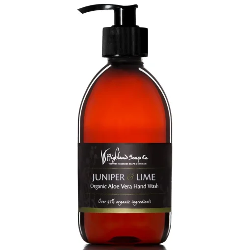The Highland Soap Company Soaps & Lotions-Juniper & Lime Aloe Vera Hand Wash 300ml