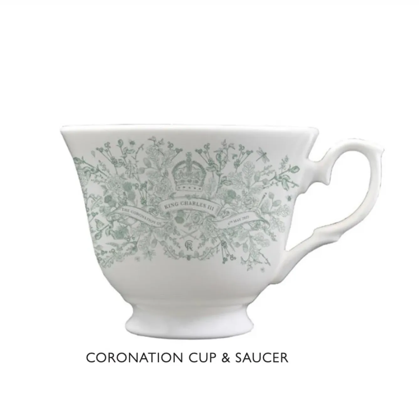 Victoria Eggs Royal-King Charles lll Coronation China Cup & Saucer