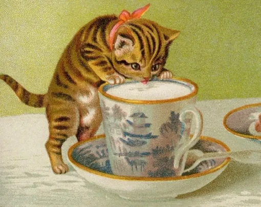 Madame Treacle Greeting Cards-Kitty - Little Vintage Greeting Card