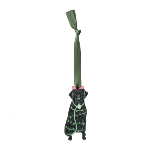 Lottie Murphy Christmas-Labrador Wooden Christmas Decoration