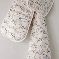 Laura Fisher Tea|Tea Towels-Lime & Mango Botanical Cotton Tea Towel