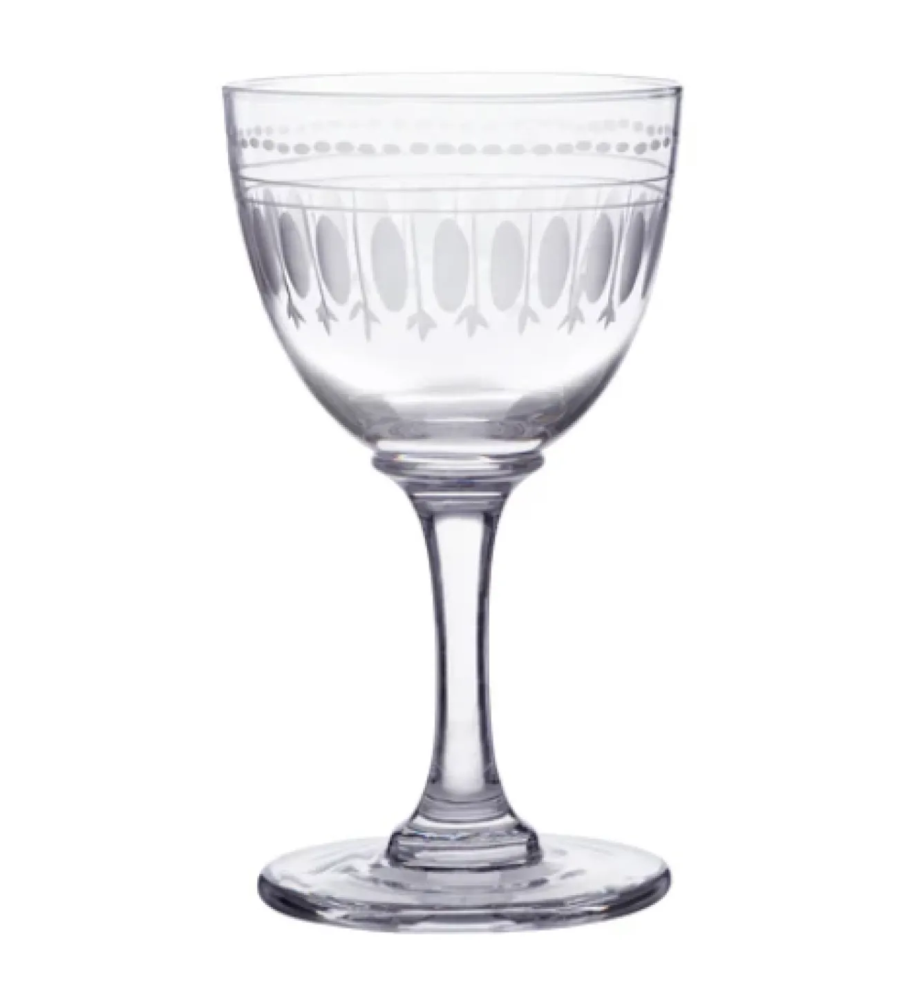 The Vintage List Glassware-Liqueur Glass with Ovals Design by