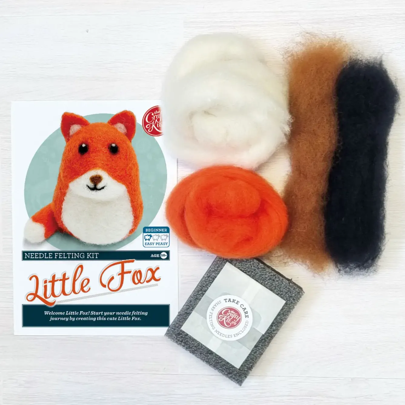 The Crafty Kit Co. Crafts-Little Fox Needle Felting Kit