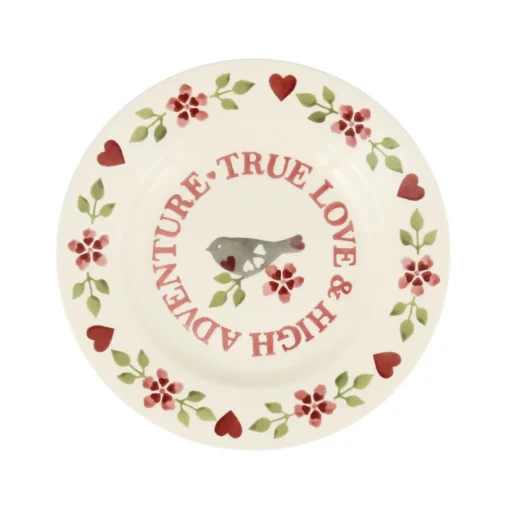 Emma Bridgewater Valentine's Day|Plates-Lovebirds True Love  8 1/2 Plate