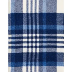 Bronte Moon Pillows & Throws-Lulworth Harbor Blue Merino Lambswool Throw