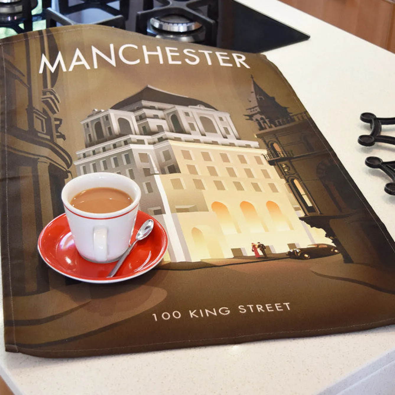 Town Towels Tea|Tea Towels-Manchester - 100 King Street Tea Towel
