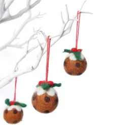 Amica Felt Christmas Decorations|Christmas-Mini Christmas Pudding Felt Decoration