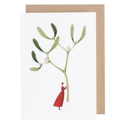 Laura Stoddart Greeting Cards-Mistletoe Greetings Card