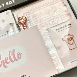 Notes & Clips Stationery-Notes & Clips Blush & Rose Gold Stationery Box
