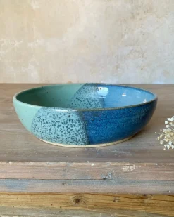 Emily Doran Pottery Bowls & Dishes-Ocean Spray Serving Bowl