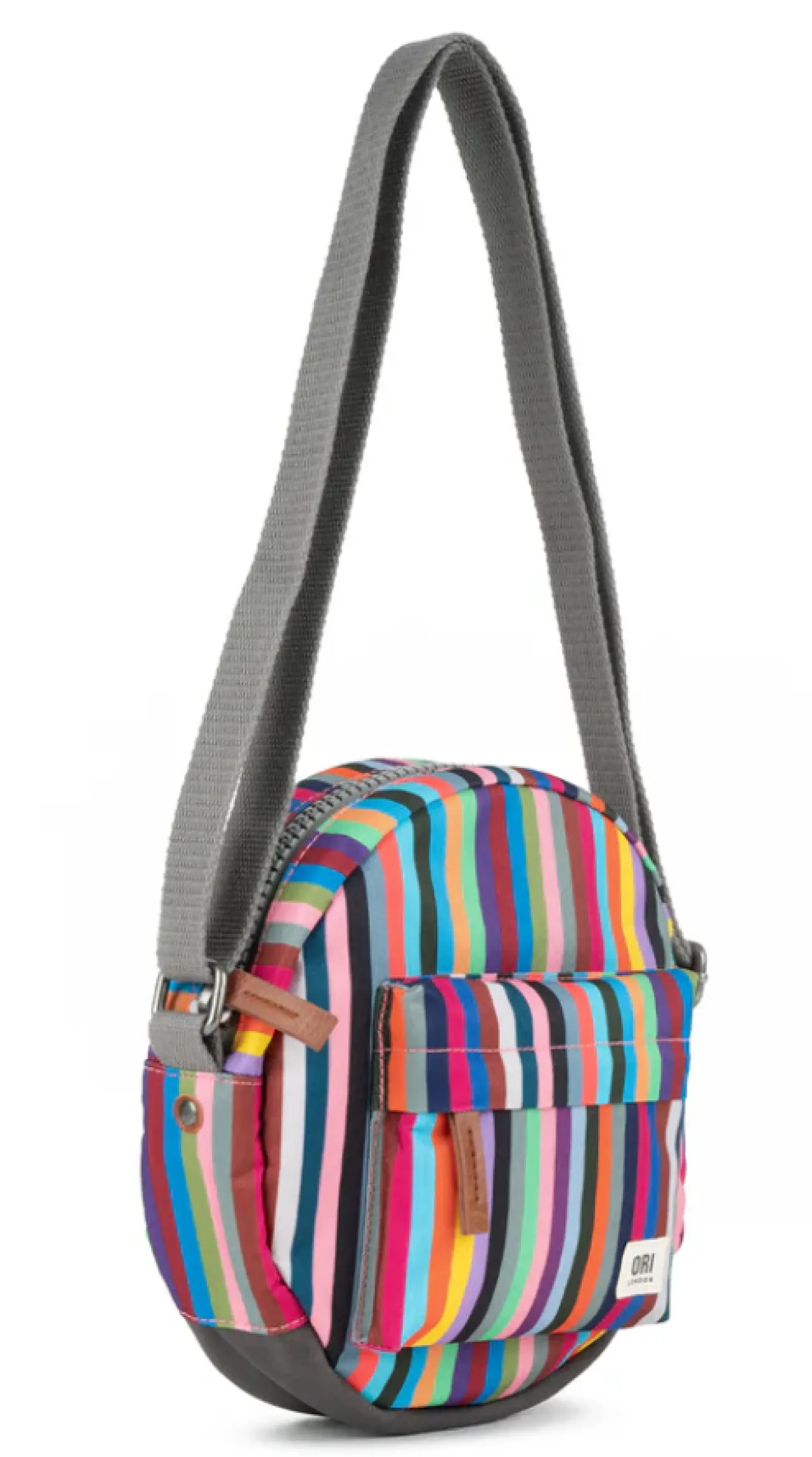 Ori London Bags-Paddington B Multi Stripe Recycled Canvas Crossbody Bag