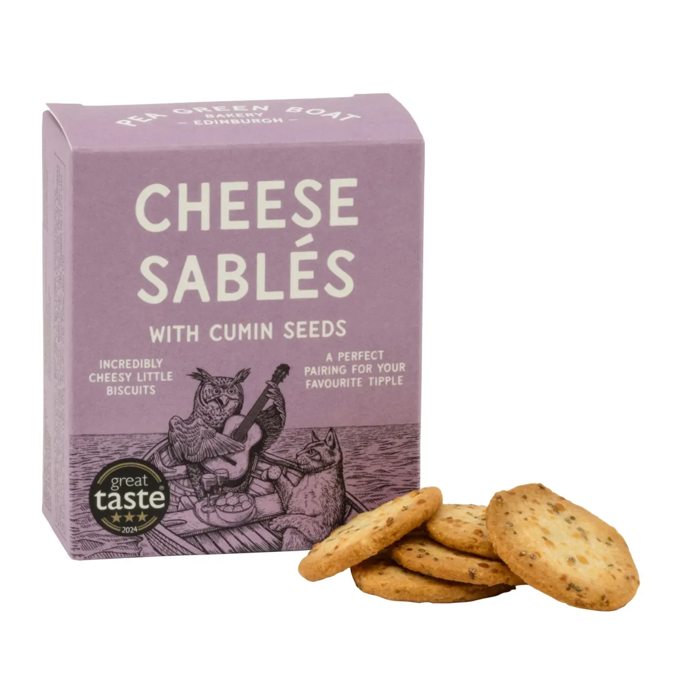 Shortbread House of Edinburgh Snacks & Crackers-Pea Green Boat Bakery Cheese Sablés Selection Box