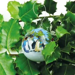 Emma Ball Christmas Decorations|Christmas-Penguin Hand-painted Glass Bauble