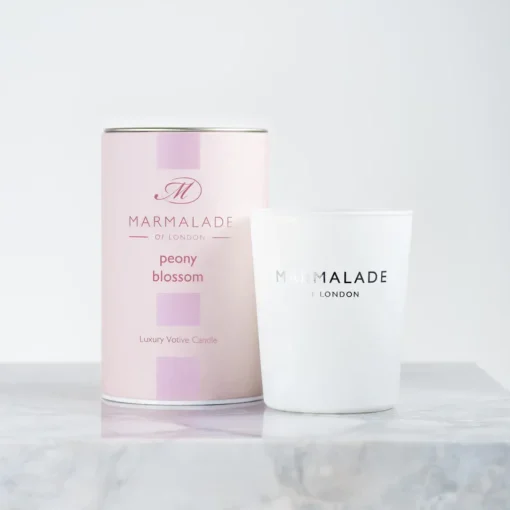 Marmalade of London Home Fragrance-Peony Blossom Luxury Glass Votive Candle