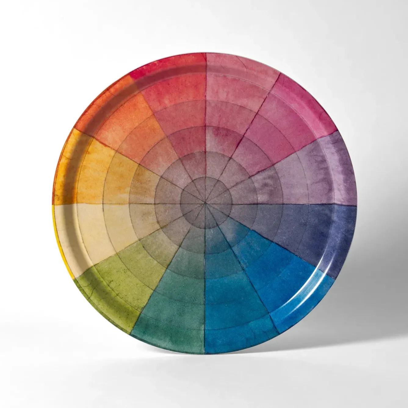 Roomytown Trays-Philipp Otto Runge Color Wheel Birchwood Tray