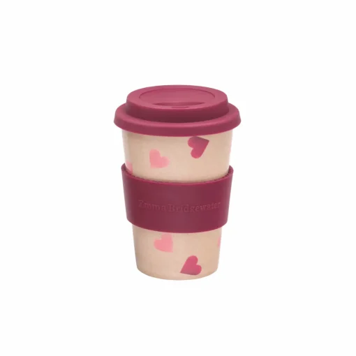 Emma Bridgewater Valentine's Day|Picnic-Pink Hearts Rice Husk Travel Cup