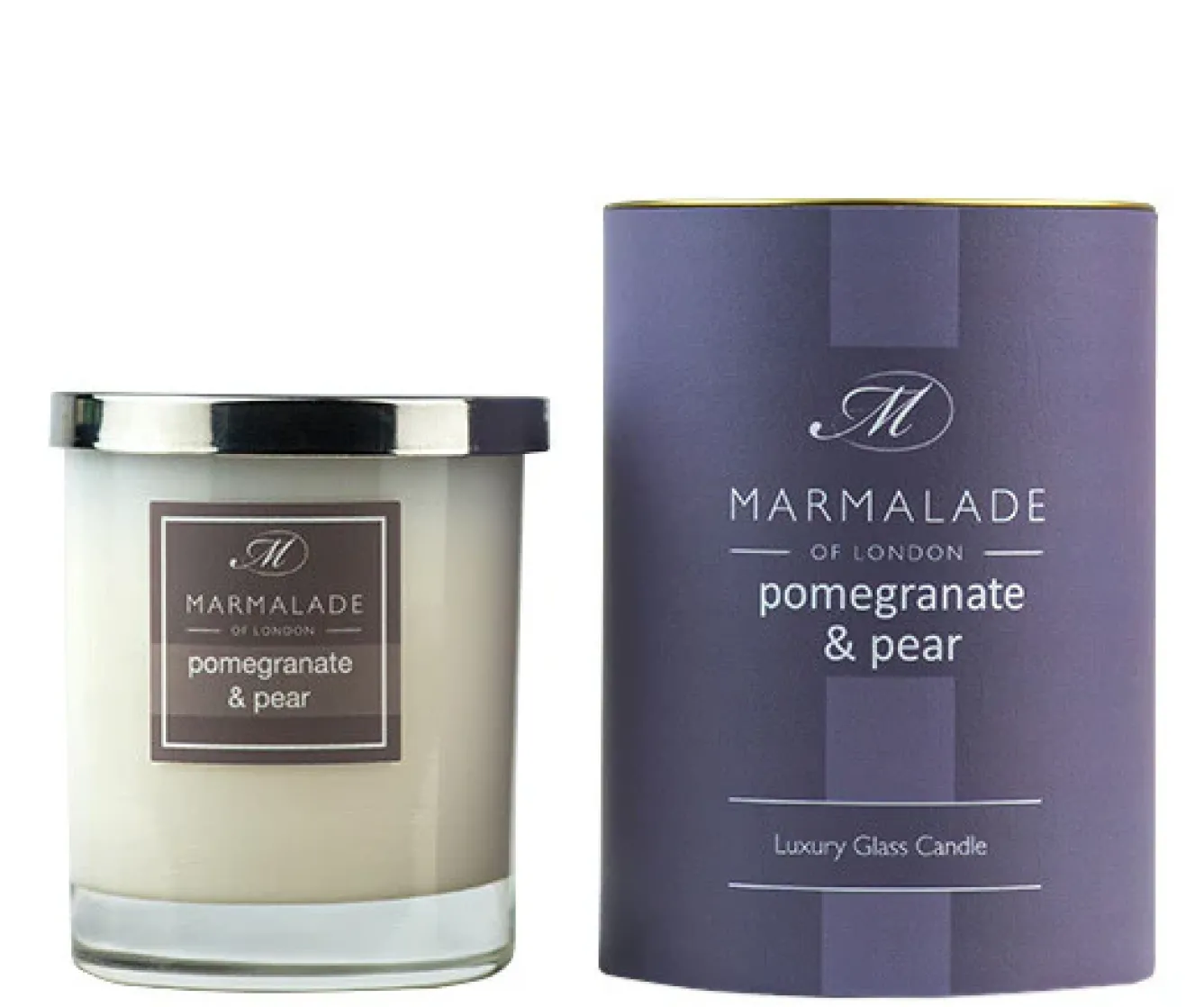 Marmalade of London Home Fragrance-Pomegranate & Pear Glass Candle