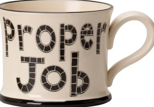 Moorland Pottery Tea|Whimsical-Proper Job (Devon) Mug by