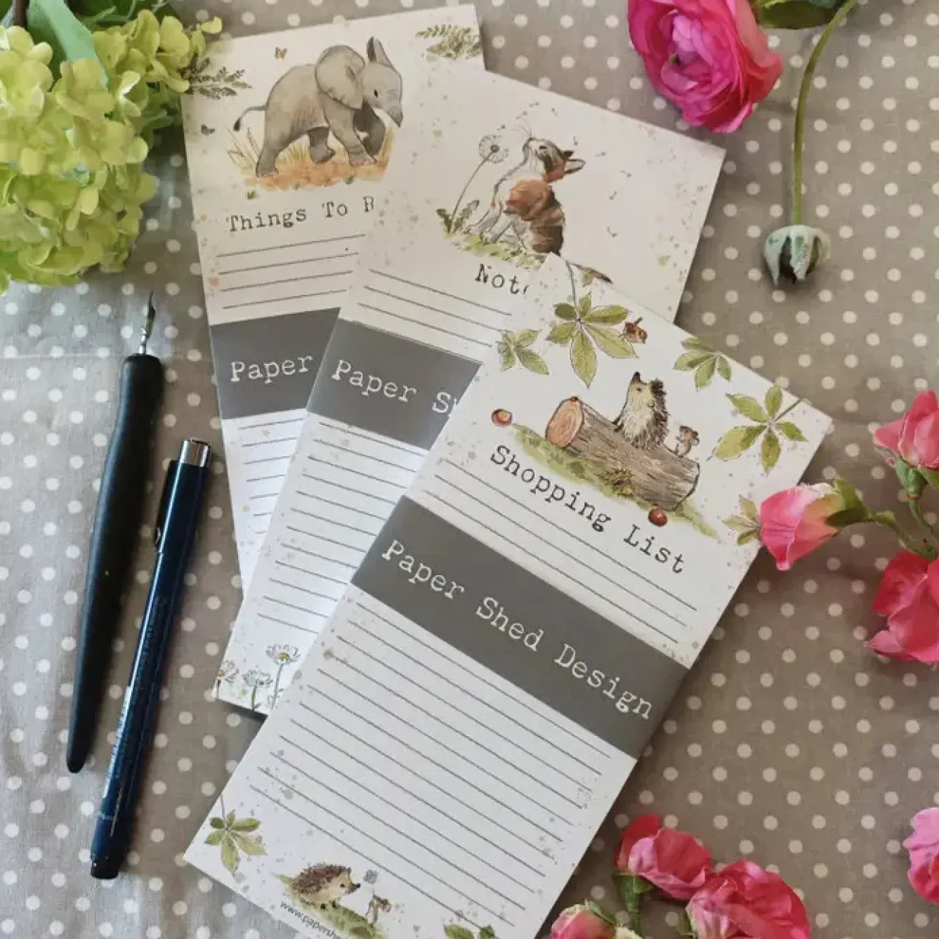 Paper Shed Design Stationery-Puffin and Crab "Notes" Magnetic List Pad