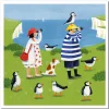 Emma Ball Greeting Cards-Puffin Watching Greetings Card