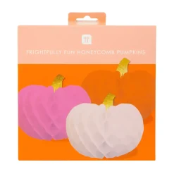 Talking Tables Halloween|Seasonal Decor-Pumpkin Honeycomb Decorations - 3 pack