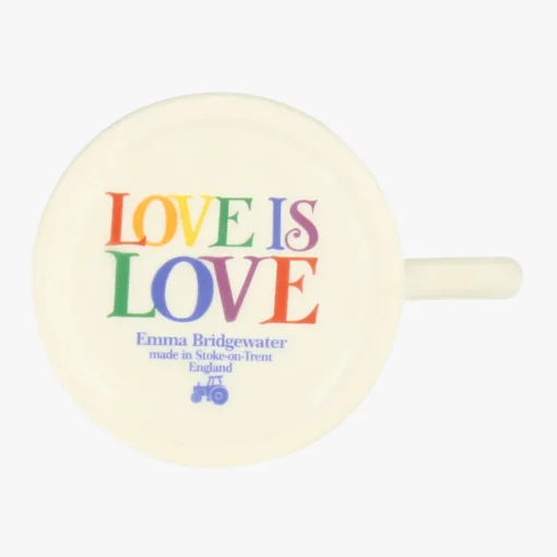 Emma Bridgewater Valentine's Day|Whimsical-Rainbow Toast Love is Love 1/2 Pint Mug