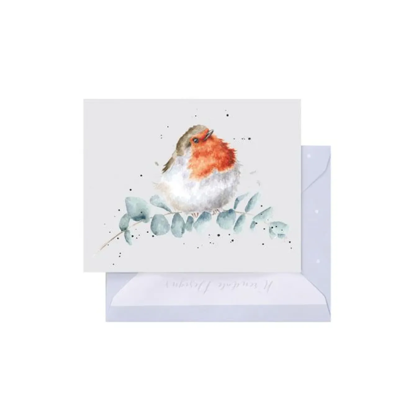 Wrendale Designs Greeting Cards-'Robin and Eucalyptus' Gift Enclosure Card
