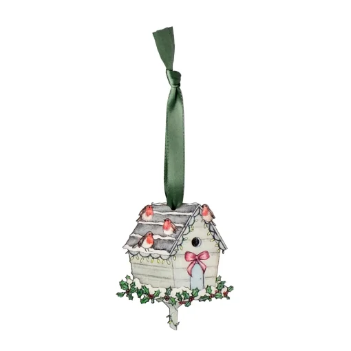 Lottie Murphy Christmas-Robin Wooden Christmas Decoration