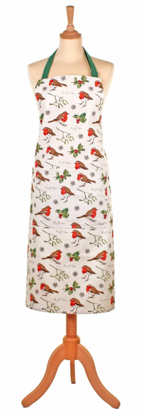 Ulster Weavers Aprons-Robins & Holly Cotton Apron