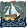 Emma Ball Greeting Cards-Sailing Birthday - Woolly Puffins Greetings Card