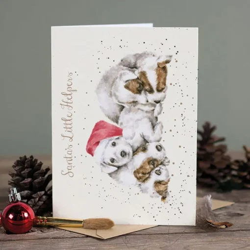 Wrendale Designs Greeting Cards-'Santa's Little Helpers' Christmas Greetings Card