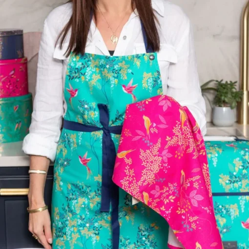 Sara Miller London Tea|Tea-Sara Miller Chelsea Pink Tea Towel