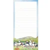 Emma Ball Stationery-Sea Thrift Puffins Lined Magnetic Pad