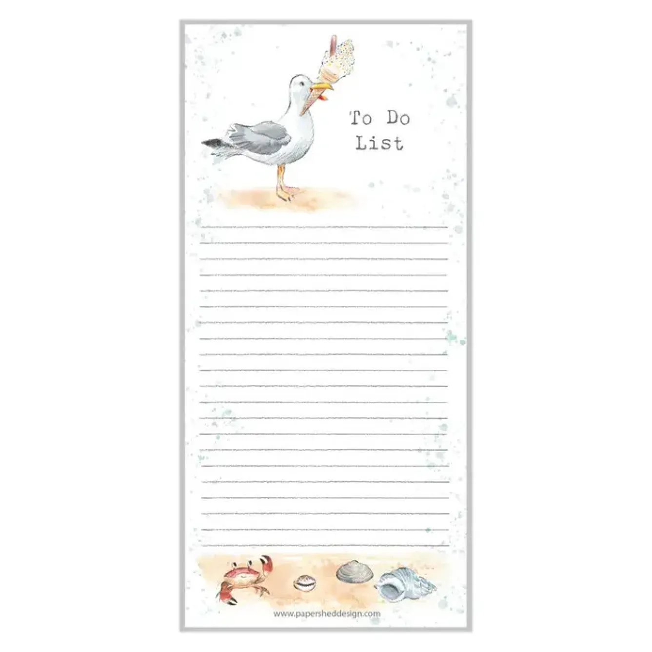 Paper Shed Design Stationery-Seagull with Ice Cream "To Do List" Magnetic List Pad