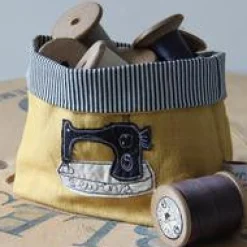 Poppy Treffry Storage-Sewing Machine Embroidered Mini Storage Pot