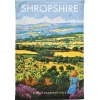 Town Towels Tea|Tea Towels-Shropshire Blue Remembered Hills Tea Towel