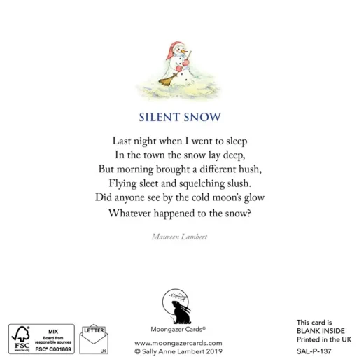 Moongazer Cards Christmas Cards|Greeting Cards-Silent Snow Greeting Card