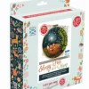 The Crafty Kit Co. Crafts-Sleepy Fox in a Hoop Needle Felting Kit
