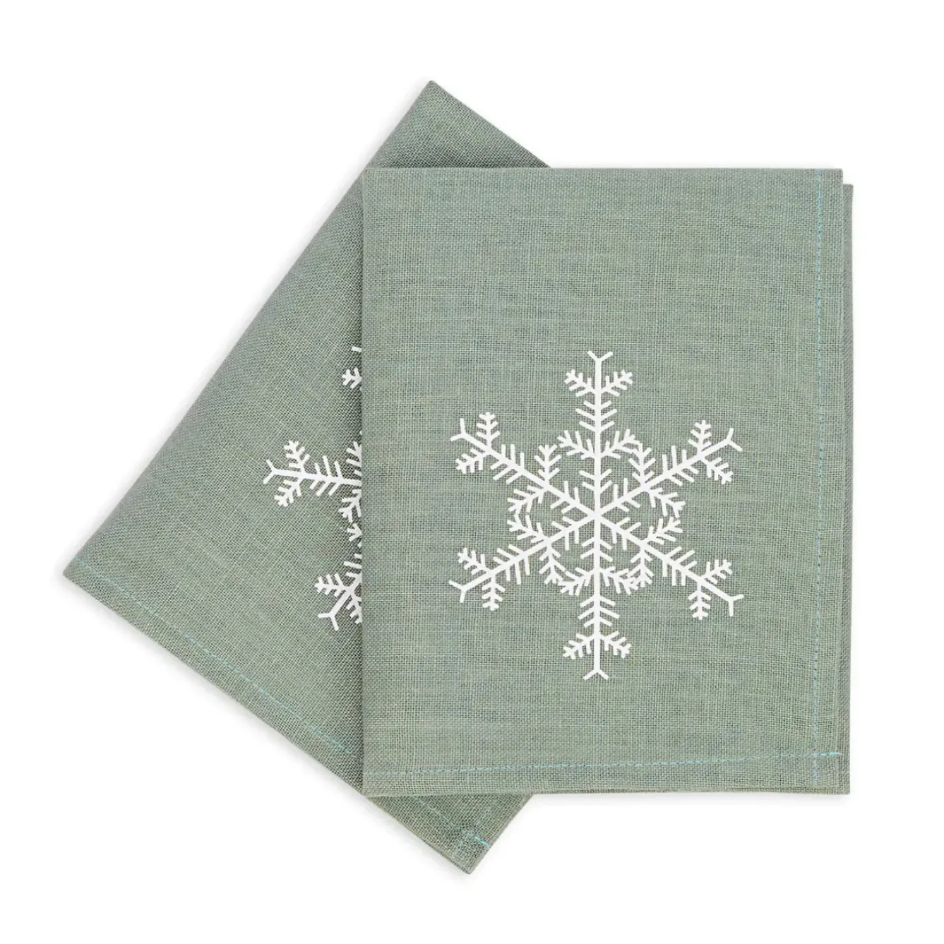 Ulster Weavers Napkins|Napkins-Snowflake Aquarius Linen Napkin 2 pack