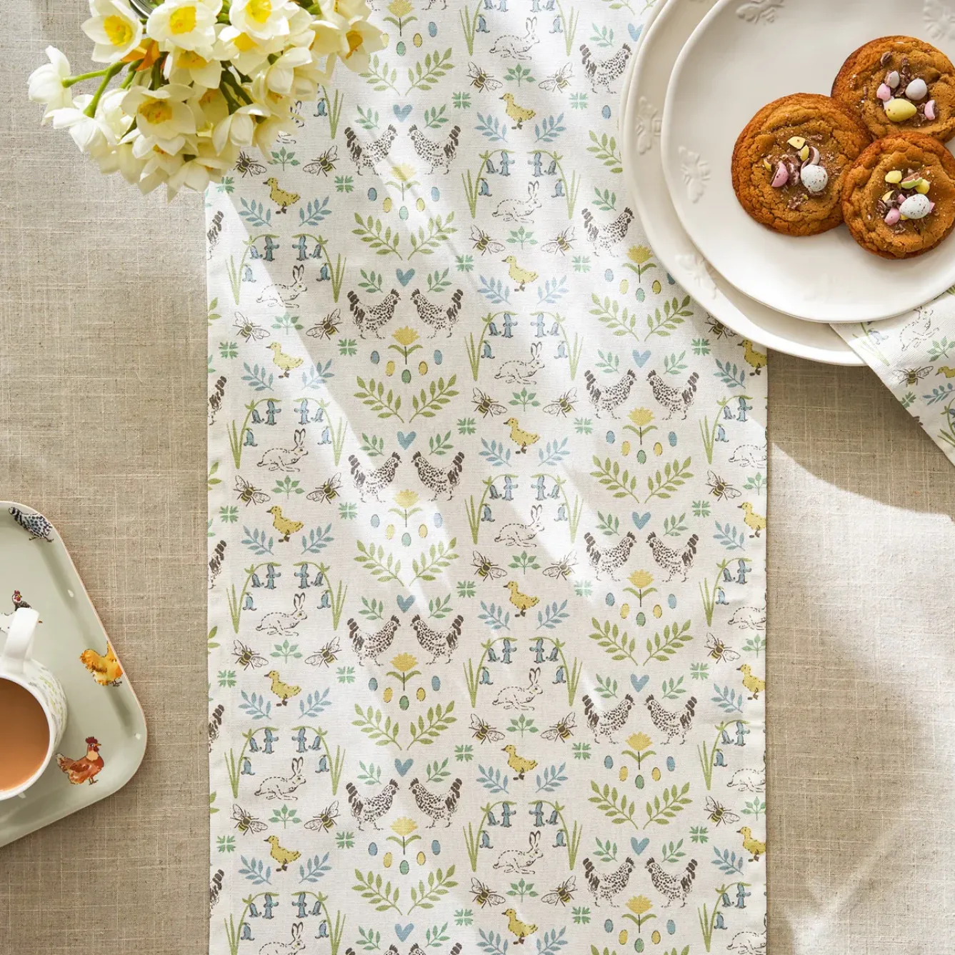 Sophie Allport Easter|Table Runners-Spring Chickens Table Runner