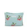 Sophie Allport Bags-Strawberries Blue Large Canvas Wash Bag