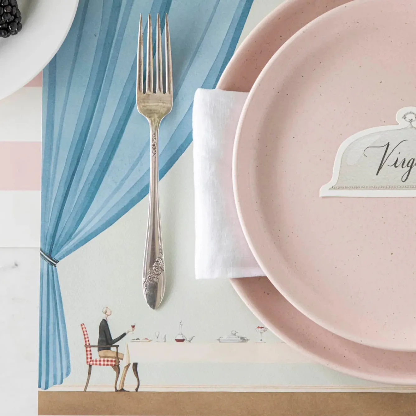 Laura Stoddart Placemats-Table for Two Pad of 18 Paper Placemats