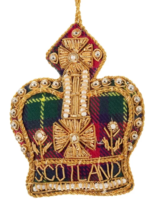 St. Nicolas Royal|Christmas Decorations-Tartan Scotland Crown Decoration