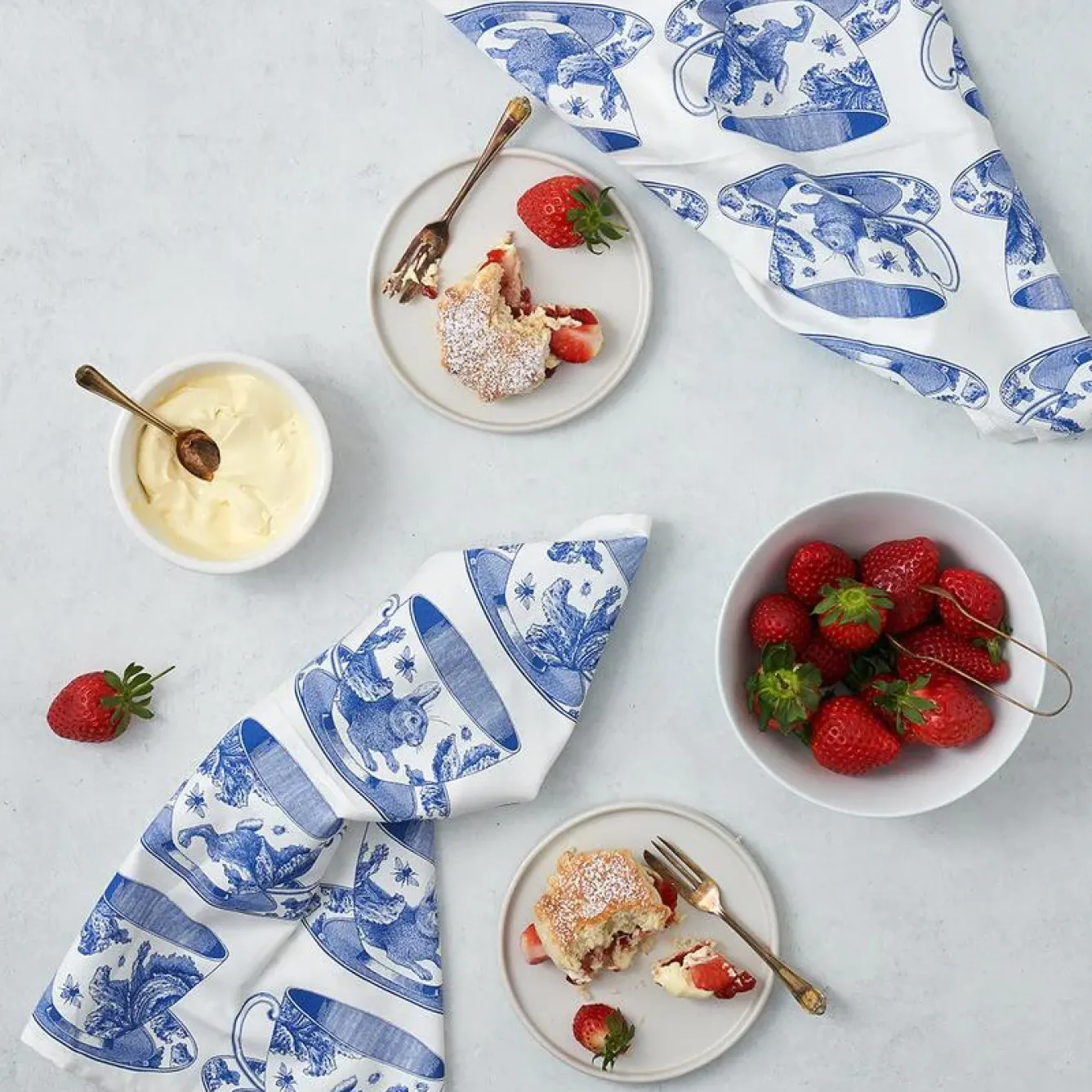 Thornback & Peel Napkins|Napkins-Teacup Set of 4 Napkins