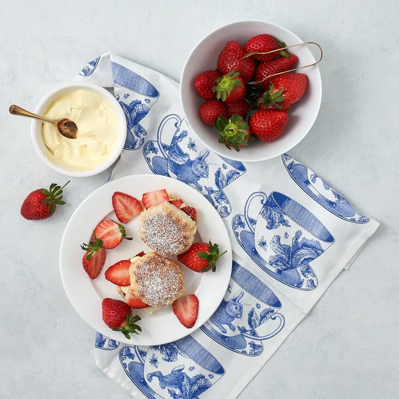 Thornback & Peel Napkins|Napkins-Teacup Set of 4 Napkins