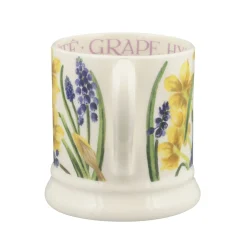 Emma Bridgewater Flowers & Garden-Tete-A-Tete & Grape Hyacinth 1/2 Pint Mug