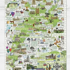 GB Jigsaws Ltd Puzzles-The Cotswolds & Surrounds 1000 Piece Jigsaw Puzzle