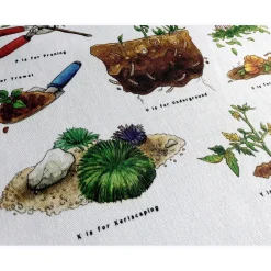 Yeti Tea|Tea Towels-The Gardener's Alphabet Tea Towel