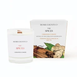 Home County Candles Christmas|Seasonal Decor-The Spices - Cinnamon & Ginger Soy Votive Candle